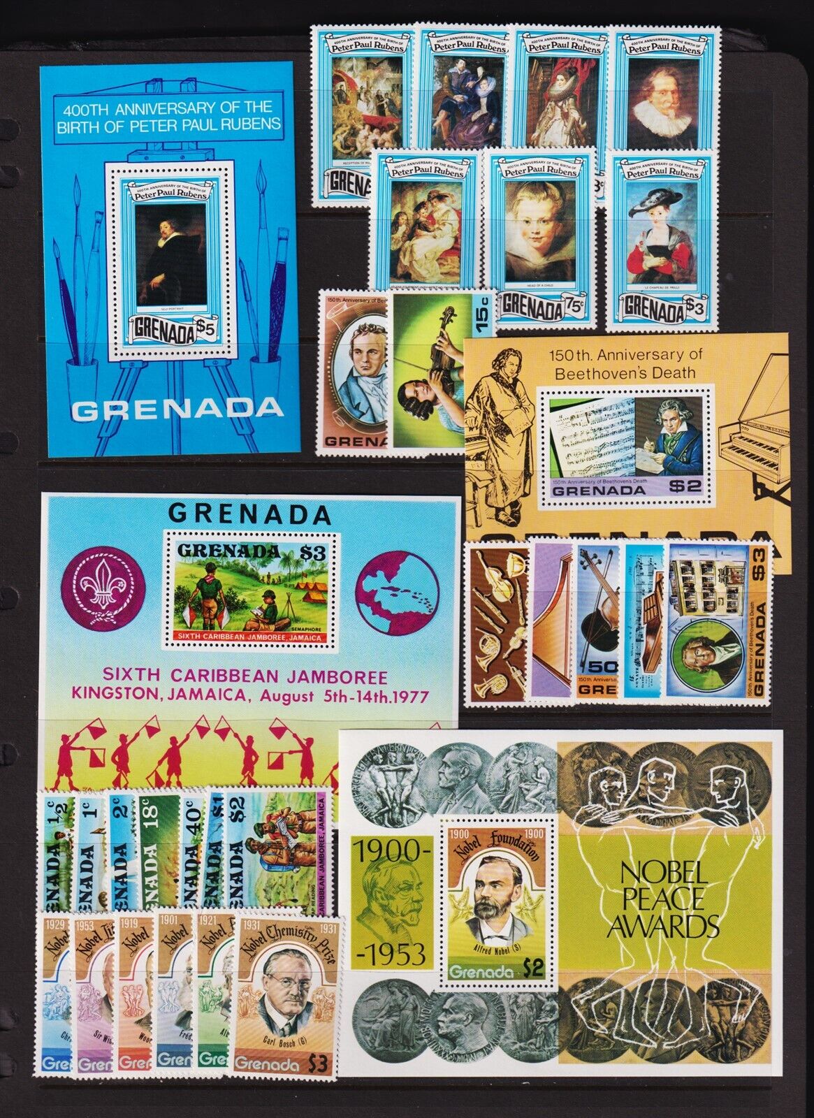 Grenada - 4 Mint Sets From 1977-78, Cat. $ 31.50