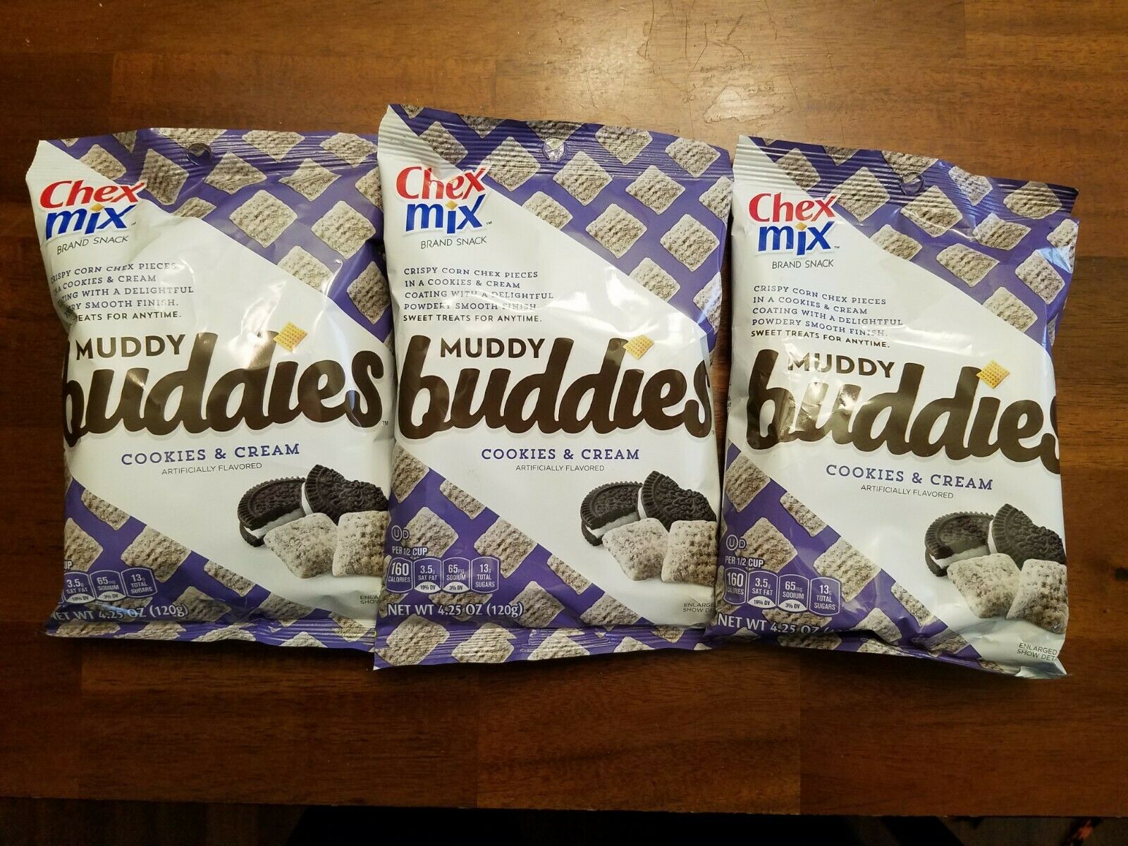 Muddy Buddies~ Cookies & Cream~ 3 Pk. 4.25 Oz Each. Exp. 11/19/21