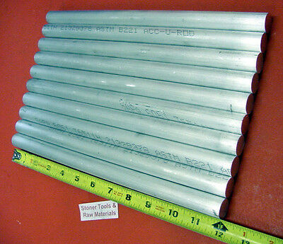 10 Pieces 3/4" Aluminum 6061 Round Rod 12" Long T6511 Solid Extruded Bar Stock