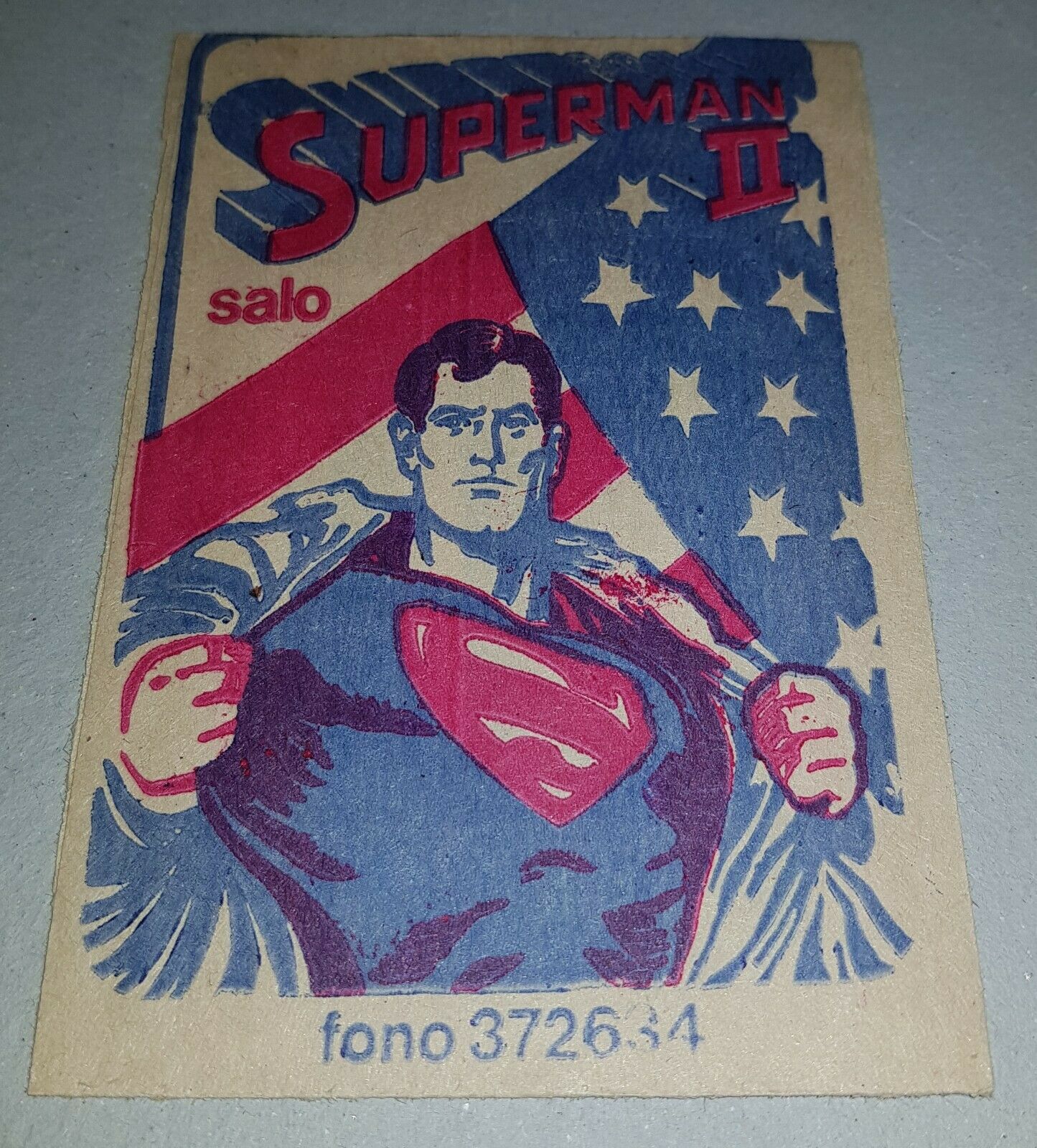 Superman Ii The Movie - Dc Comics Chile 1980 Unopened Stickers Pack