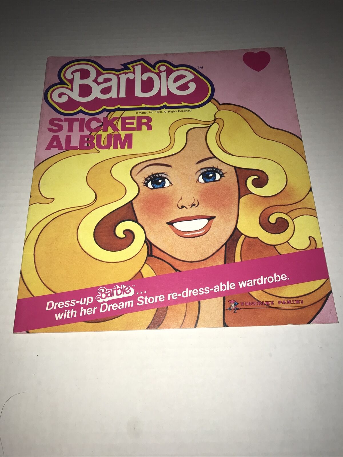 Vintage 1983 Mattel Panini Barbie Sticker Album Book Empty