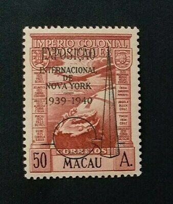 Macao Macau1939 Airmail 50a  New York Exposition Overprint Sc C13 Mi 326 Mlh