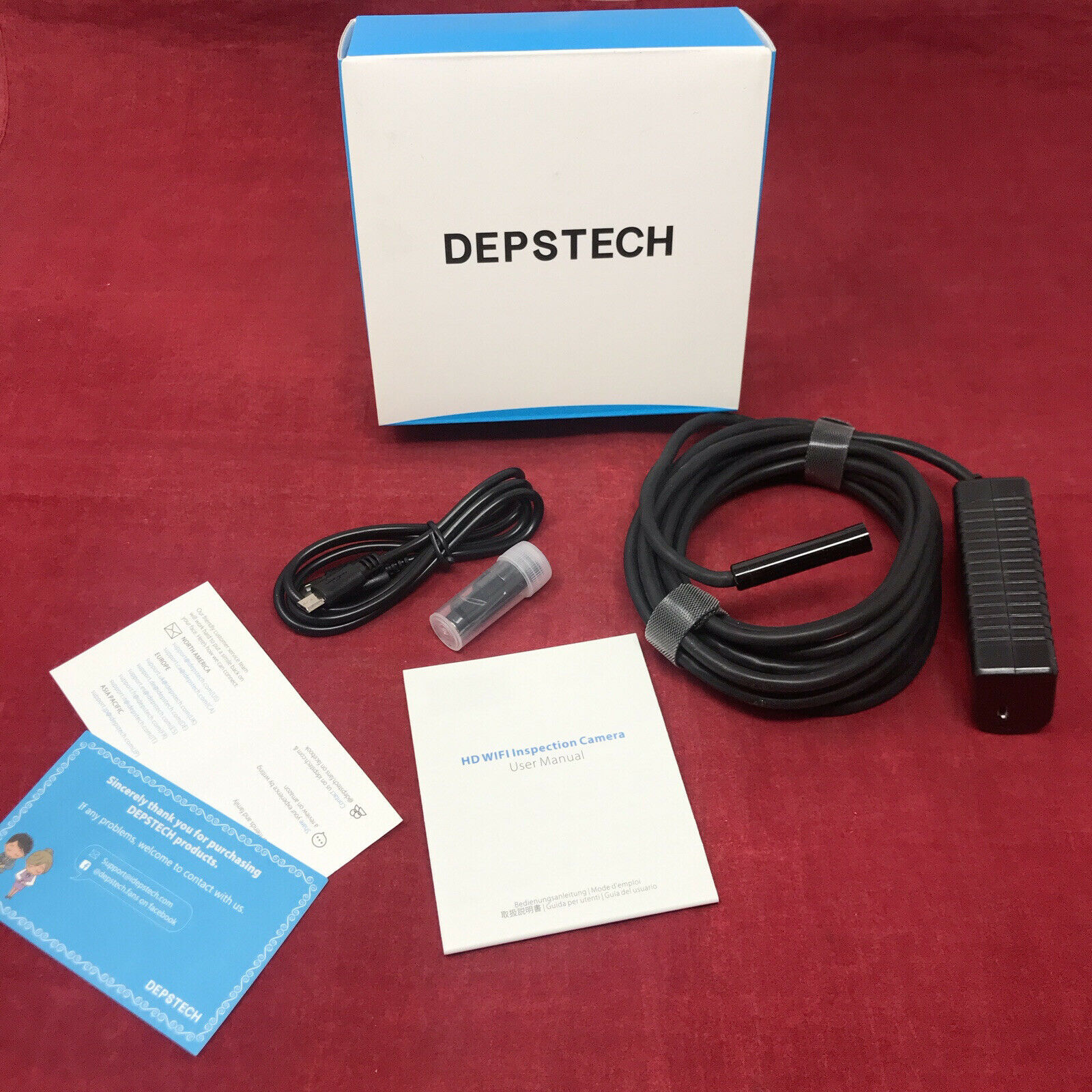 New Depstech Wf010 Wireless Endoscope Waterproof Snake Hd Camera Wifi Borescope