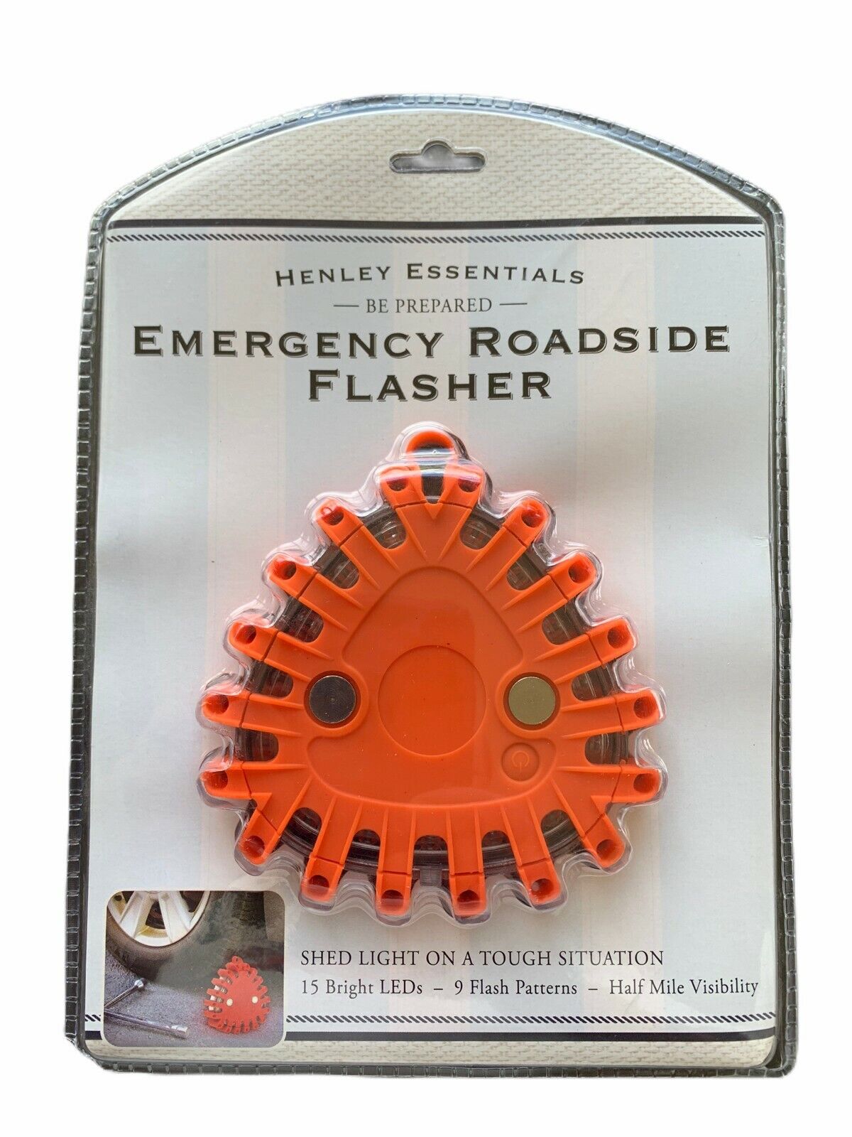 Henley Roadside Emergency Flasher Bright Led Safety Half Mile Visibility 9 Flash