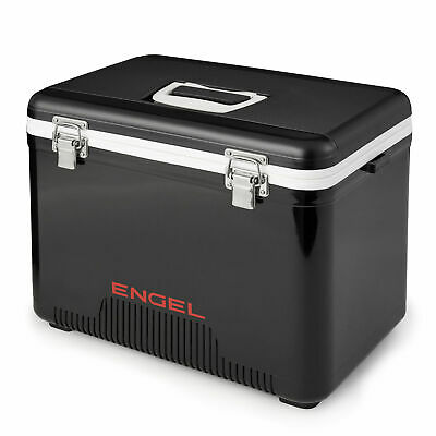 Engel 13 Quart 18 Can Leak Proof Odor Resistant Insulated Cooler Drybox, Black