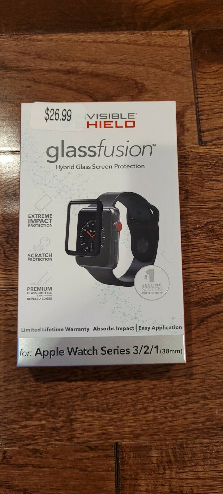 Zagg Invisibleshield Glass Fusion 38mm Apple Watch Series 1 2 3 Screen Protector