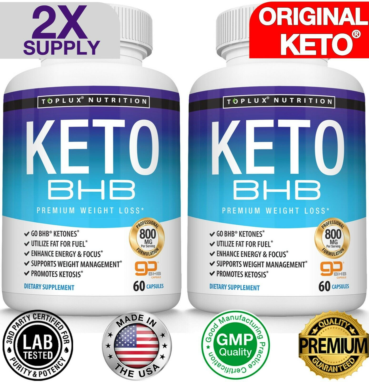 Ultra Fast Keto Diet Pills Bhb Weight Loss Capsule Ketogenic Fat Burner Original