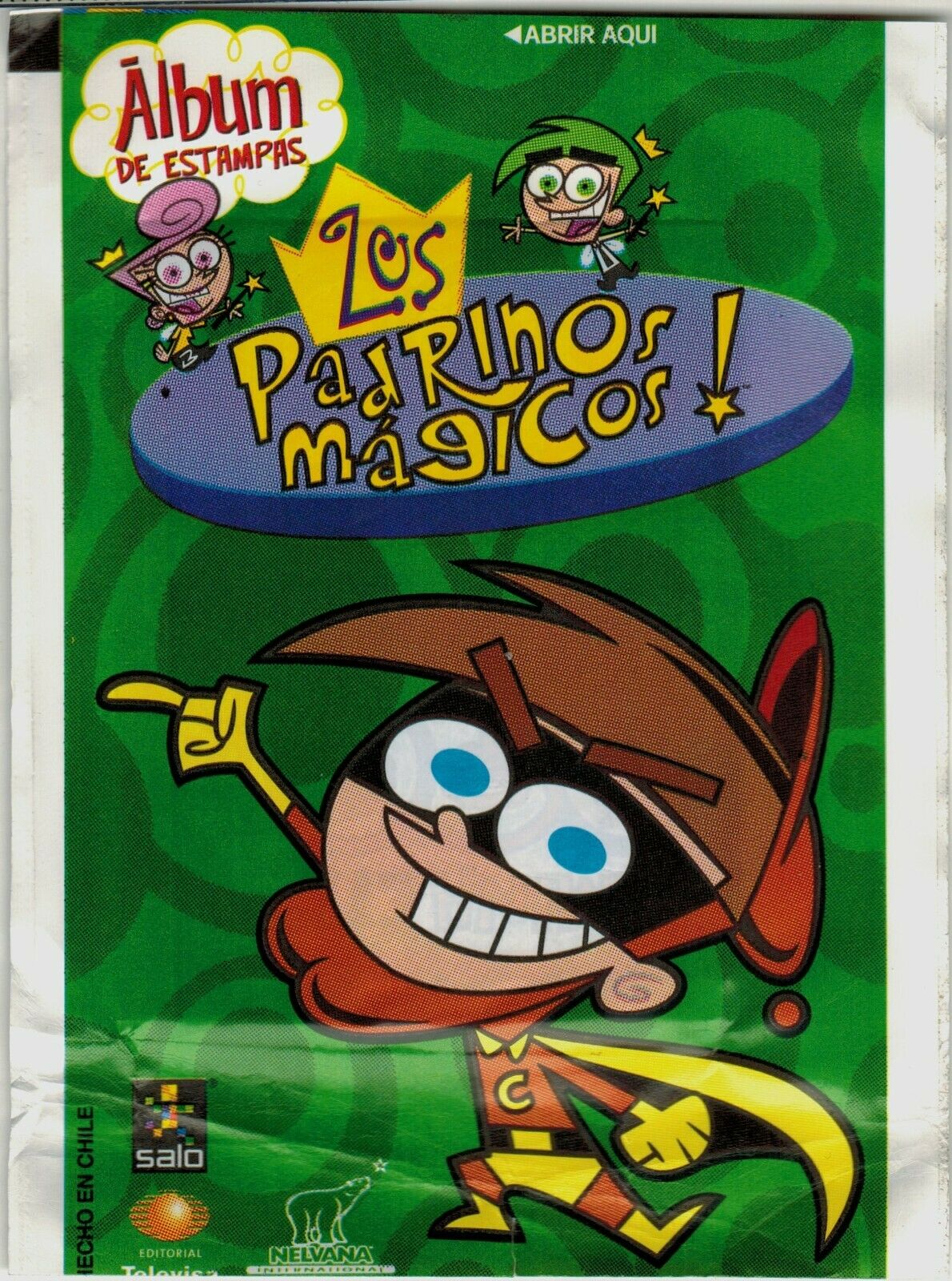 Chile 2006 Salo Televisa The Fairly Oddparents Sticker Pack