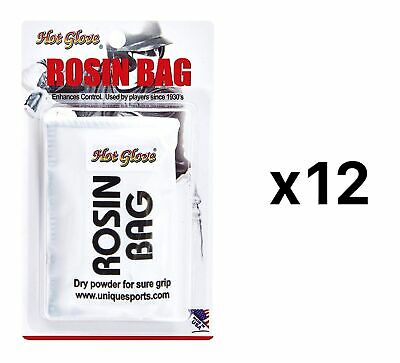 Unique Professional Grade Dry Rosin Bag Baseball Softball Bat Grip (12-pack)
