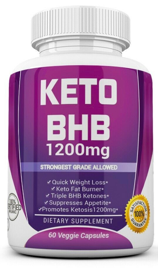 Keto Bhb 1200mg Pure Ketone Fat Burner Rapid Weight Loss Diet Pills Ketosis