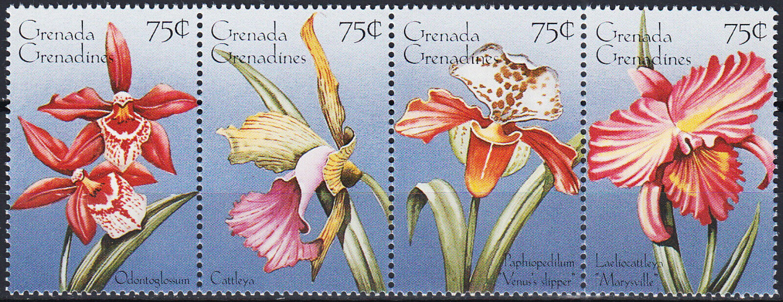 Grenada-gren Orchids 1996 Mnh-4 Euro