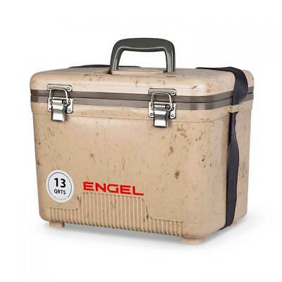 Engel 13 Quart Compact Durable Ultimate Leak Proof Dry Box Cooler, Grassland