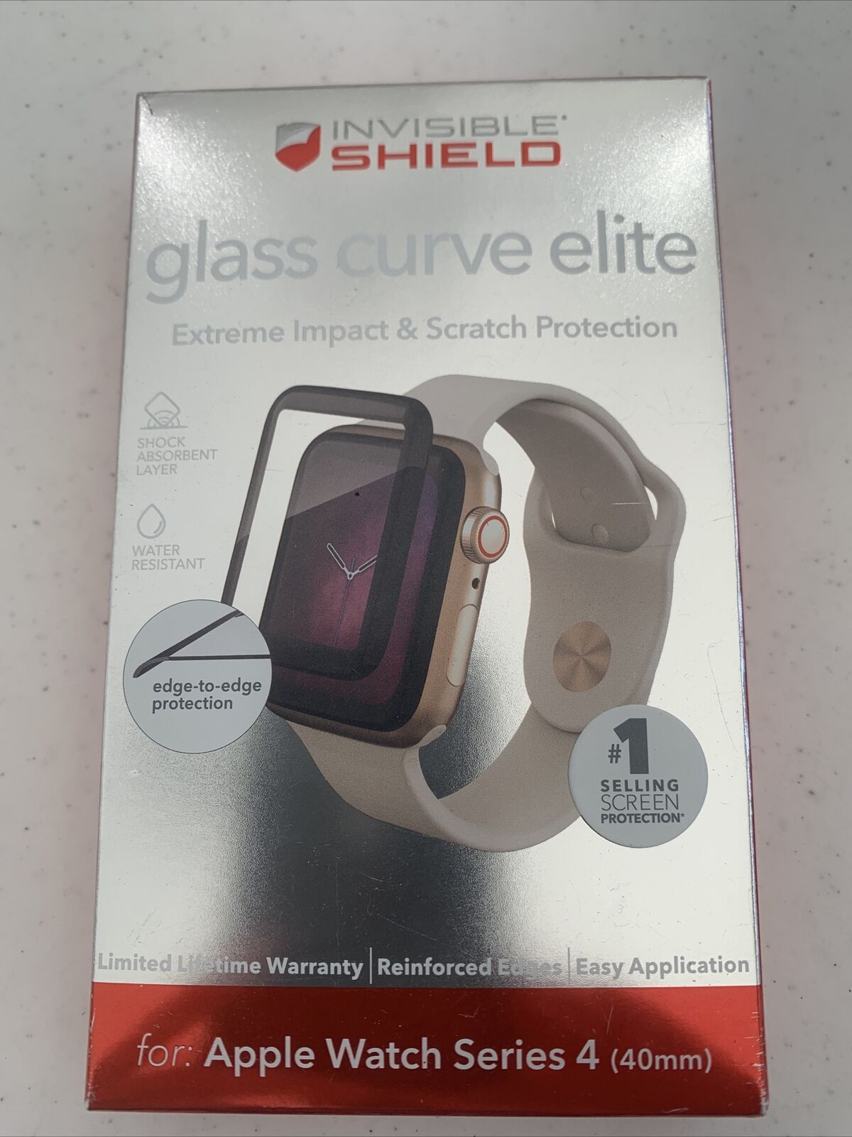 Invisible Shield Glass Curve Elite Screen Protector Apple Watch Series 4- 40mm