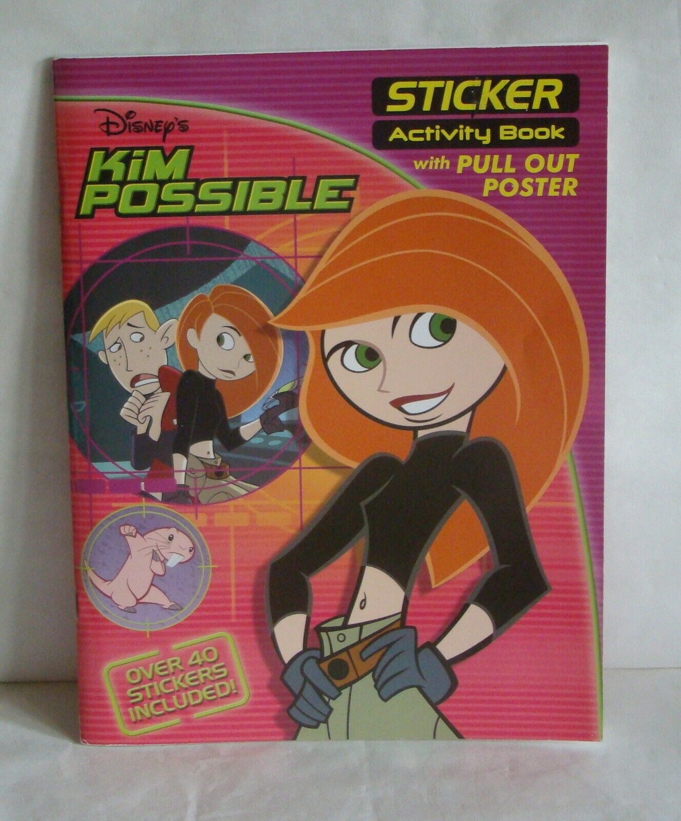 Kim Possible Sticker Activity Book With Pull Out Poster Disney Cartoon