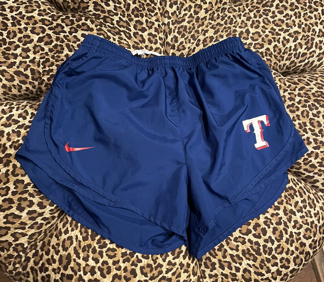 Large Texas Rangers Nike Dri Fit Running Shorts
