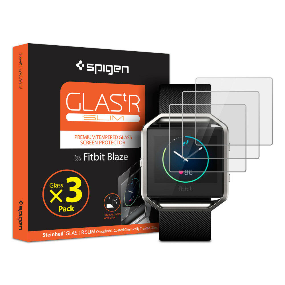 Spigen®for Fitbit Blaze [glas.tr.slim] Tempered Glass Screen Protector [3pk]