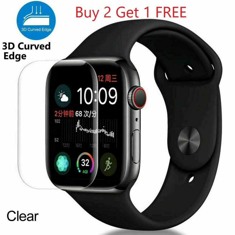 6d Tempered Glass Screen Protector For Apple Watch Series 5 4 3 2 1 - Us Seller
